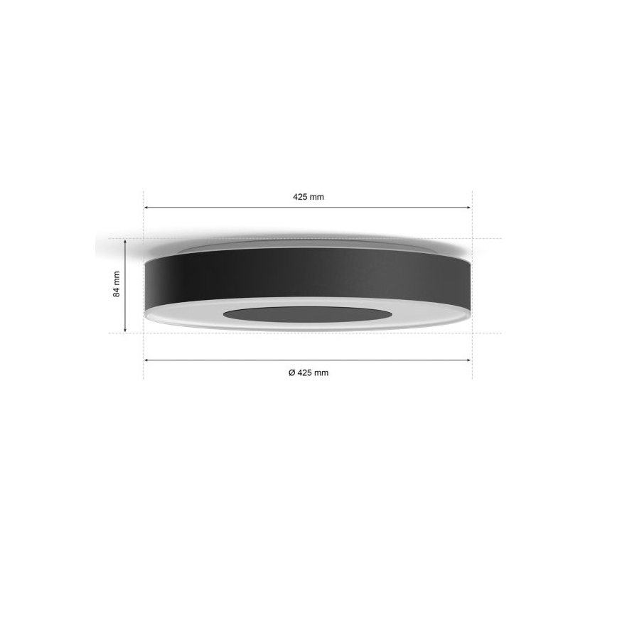 Philips - LED RGB Stmívatelné stropní svítidlo Hue INFUSE LED/52,5W/230V 2000-6500K pr. 425 mm černá