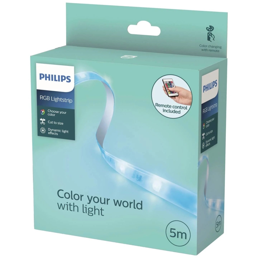 Philips - LED RGBW Stmívatelný pásek 5m LED/12W/230V + dálkové ovládání