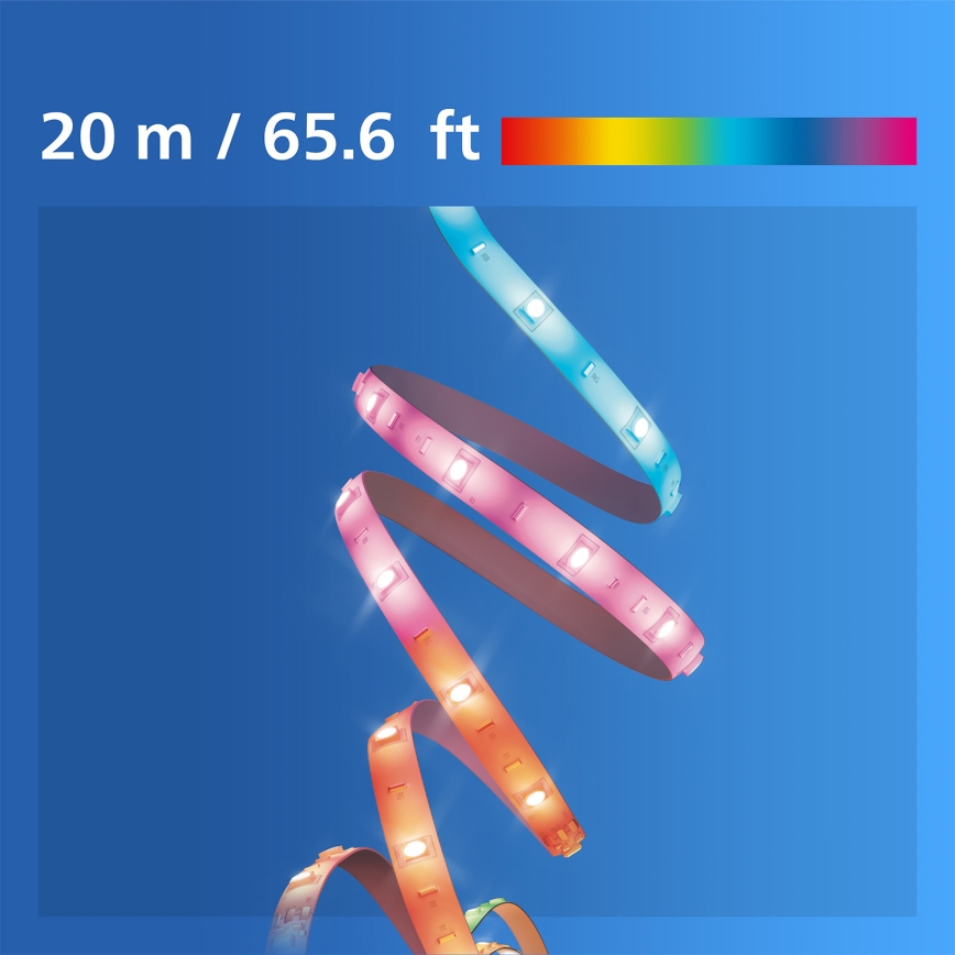 Philips - LED RGBIC Stmívatelný pásek SMART STRIP 20m LED/36W/230V 2700-6500K Wi-Fi