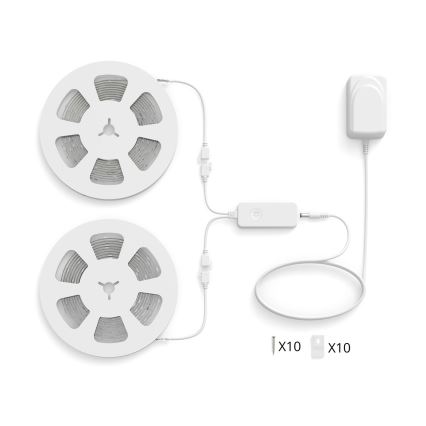 Philips - LED RGBIC Stmívatelný pásek SMART STRIP 2x5m LED/21W/230V 2700-6500K Wi-Fi