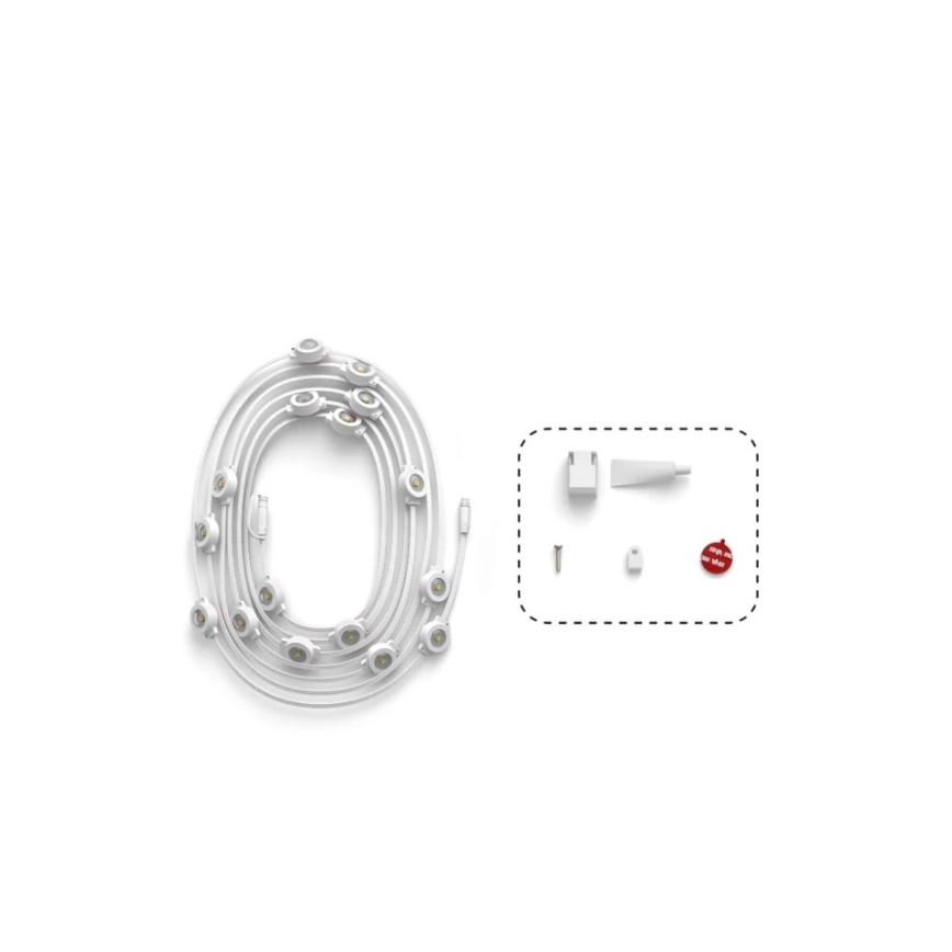 Philips - LED RGBW Prodlužovací stmívatelný venkovní řetěz Hue FESTAVIA 16xLED 9m 1000-20000K IP65