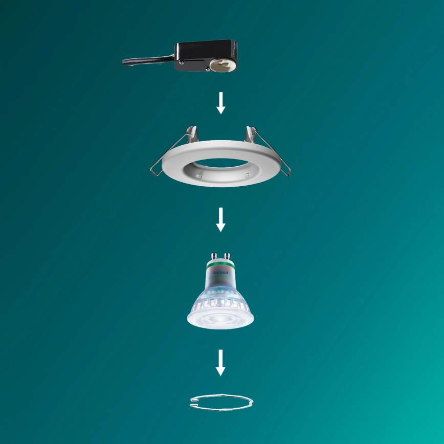 Philips - LED RGBW Stmívatelné podhledové svítidlo PERIDOT 1xGU10/6,5W/230V 2700-6500K bílá