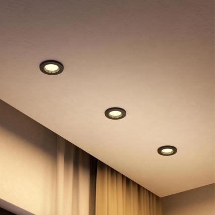 Philips - LED RGBW Stmívatelné podhledové svítidlo PERIDOT 1xGU10/6,5W/230V 2700-6500K černá