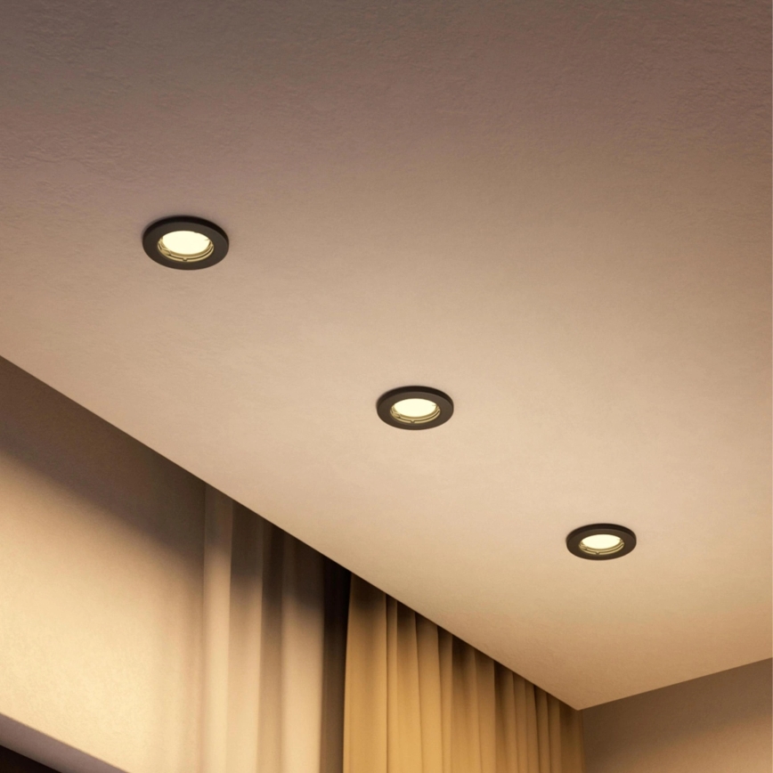 Philips - LED RGBW Stmívatelné podhledové svítidlo PERIDOT 1xGU10/6,5W/230V 2700-6500K černá