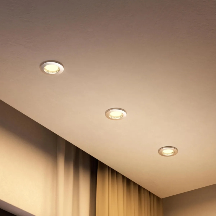 Philips - LED RGBW Stmívatelné podhledové svítidlo PERIDOT 1xGU10/6,5W/230V 2700-6500K stříbrná