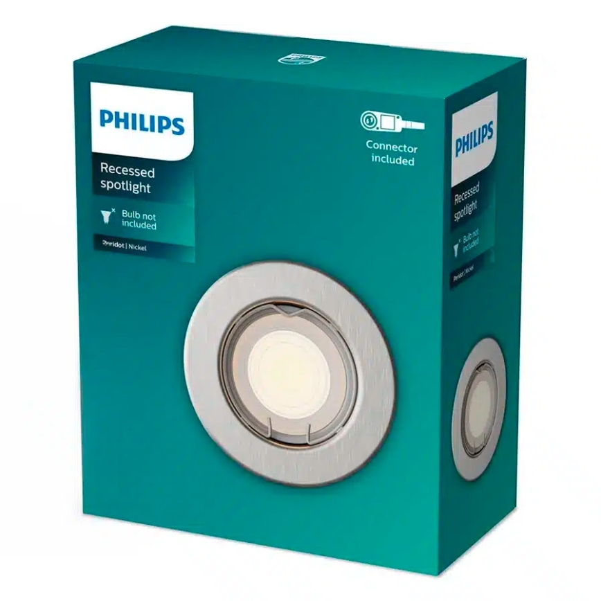 Philips - LED RGBW Stmívatelné podhledové svítidlo PERIDOT 1xGU10/6,5W/230V 2700-6500K stříbrná