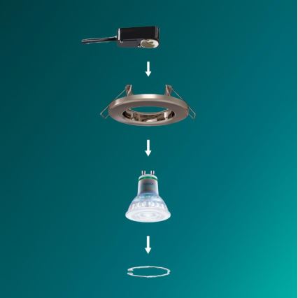 Philips - LED RGBW Stmívatelné podhledové svítidlo PERIDOT 1xGU10/6W/230V stříbrná + dálkové ovládání