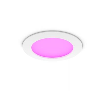 Philips - LED RGBW Stmívatelné koupelnové podhledové svítidlo Hue SLIM LED/12W/230V 1000-20000K bílá IP44