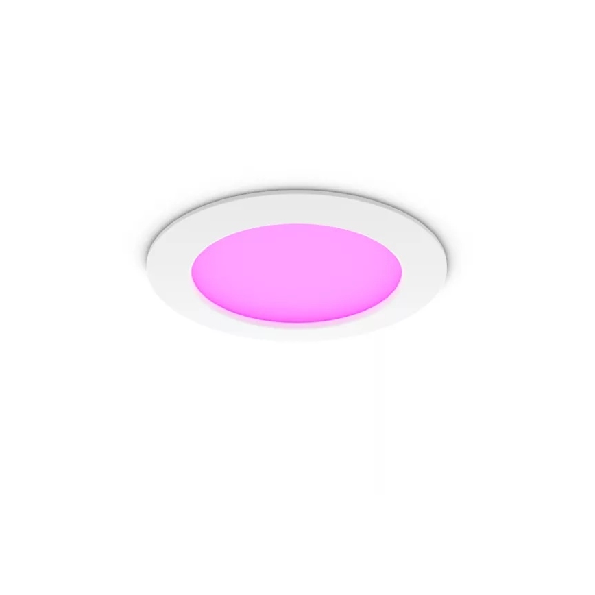 Philips - LED RGBW Stmívatelné koupelnové podhledové svítidlo Hue SLIM LED/12W/230V 1000-20000K bílá IP44