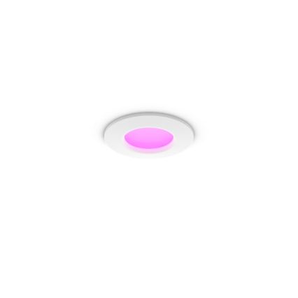 Philips - LED RGBW Stmívatelné koupelnové podhledové svítidlo Hue SLIM LED/8,3W/230V 1000-20000K bílá IP44