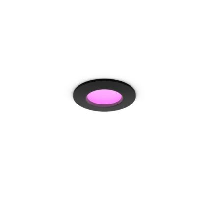 Philips - LED RGBW Stmívatelné koupelnové podhledové svítidlo Hue SLIM LED/8,3W/230V 1000-20000K černá P44