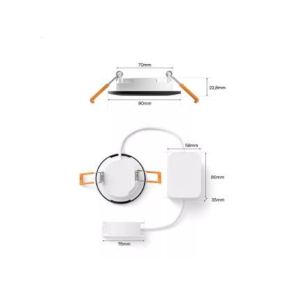Philips - LED RGBW Stmívatelné koupelnové podhledové svítidlo Hue SLIM LED/8,3W/230V 1000-20000K černá P44