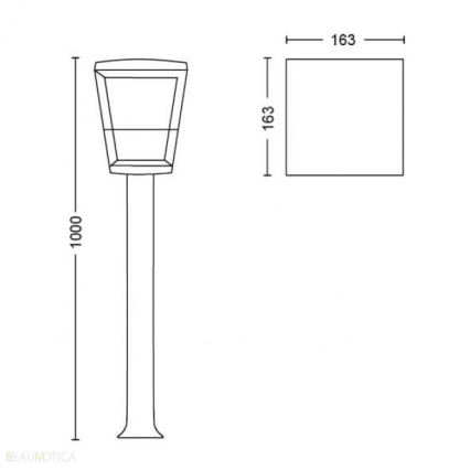 Philips - LED RGBW Stmívatelná venkovní lampa Hue ECONIC LED/15W/230V IP44