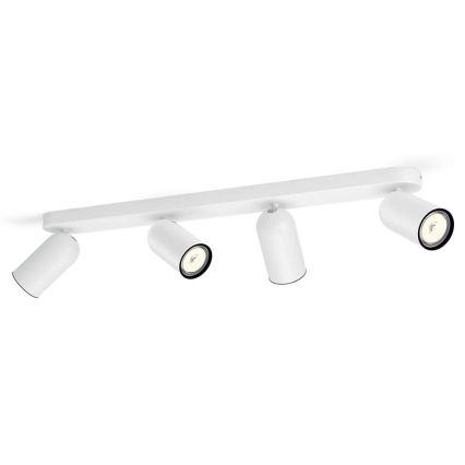 Philips - LED RGBW Stmívatelné bodové svítidlo PONGEE 4xGU10/4,8W/230V 3000K bílá + dálkové ovládání