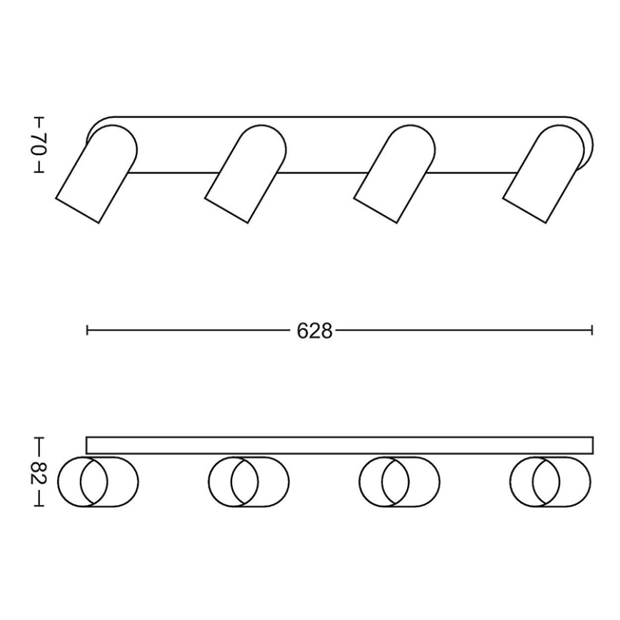 Philips - LED RGBW Stmívatelné bodové svítidlo PONGEE 4xGU10/4,9W/230V 2700-6500K bílá