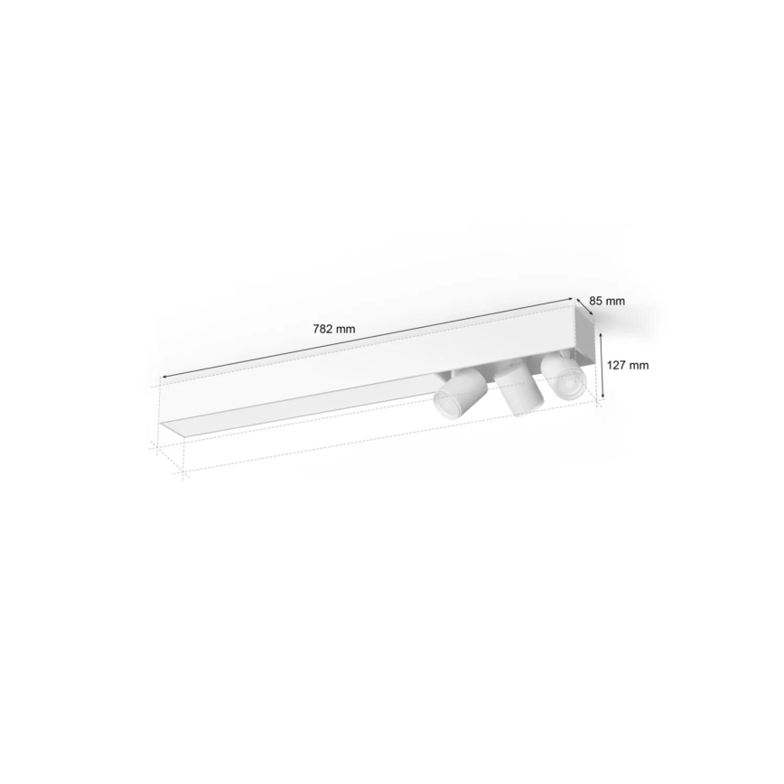 Philips - LED RGBW Stmívatelné bodové svítidlo Hue CENTRIS 3xGU10/4,2W/230V + LED/11W 2000-6500K