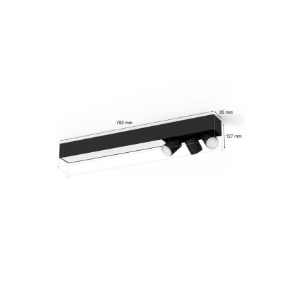Philips - LED RGBW Stmívatelné bodové svítidlo Hue CENTRIS 3xGU10/4,2W/230V + LED/11W 2000-6500K