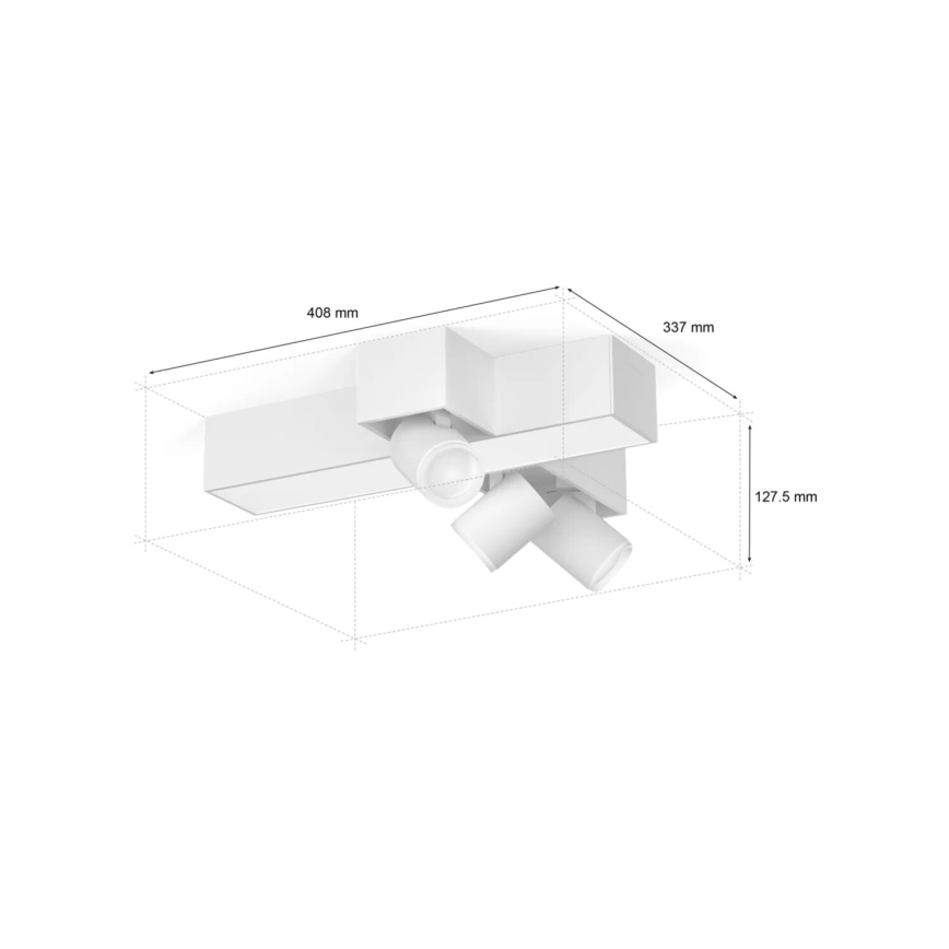 Philips - LED RGBW Stmívatelné bodové svítidlo Hue CENTRIS 3xGU10/4,2W/230V + LED/11W 2000-6500K
