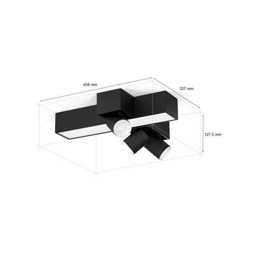 Philips - LED RGBW Stmívatelné bodové svítidlo Hue CENTRIS 3xGU10/4,2W/230V + LED/11W 2000-6500K