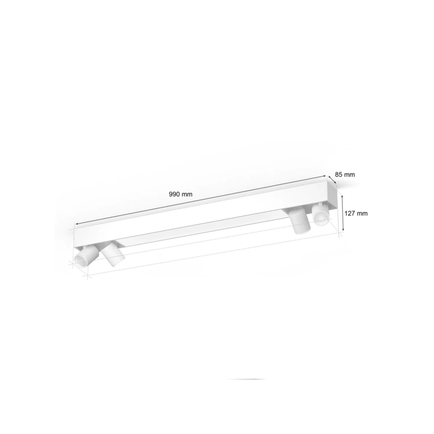 Philips - LED RGBW Stmívatelné bodové svítidlo Hue CENTRIS 4xGU10/4,2W/230V + LED/11W 2000-6500K