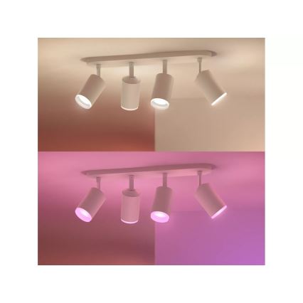 Philips - LED RGBW Stmívatelné bodové svítidlo Hue FUGATO 4xGU10/4,2W/230V 2000-6500K bílá