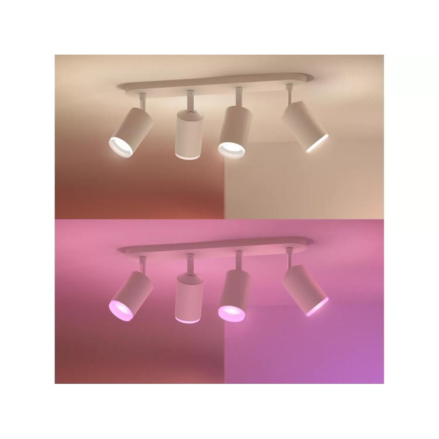 Philips - LED RGBW Stmívatelné bodové svítidlo Hue FUGATO 4xGU10/4,2W/230V 2000-6500K bílá