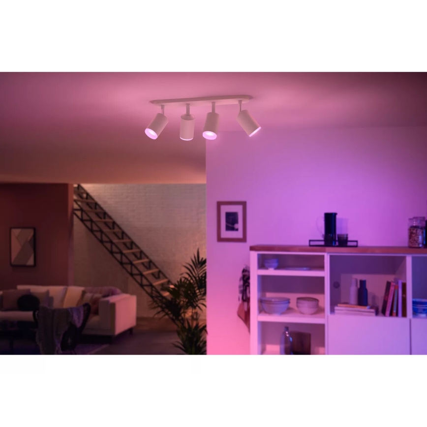 Philips - LED RGBW Stmívatelné bodové svítidlo Hue FUGATO 4xGU10/4,2W/230V 2000-6500K bílá