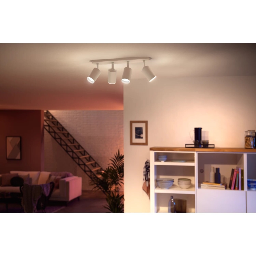 Philips - LED RGBW Stmívatelné bodové svítidlo Hue FUGATO 4xGU10/4,2W/230V 2000-6500K bílá