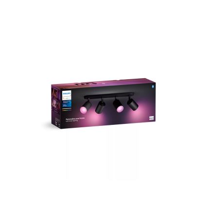 Philips - LED RGBW Stmívatelné bodové svítidlo Hue FUGATO 4xGU10/4,2W/230V 2000-6500K černá