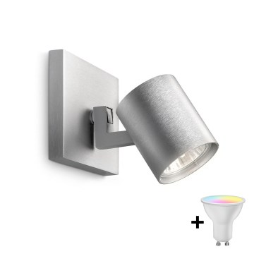 Philips - LED RGBW Stmívatelné bodové svítidlo RUNNER 1xGU10/6,5W/230V 2700-6500K matný chrom