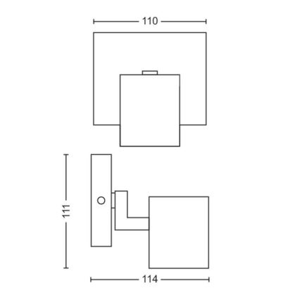 Philips - LED RGBW Stmívatelné bodové svítidlo RUNNER 1xGU10/6,5W/230V 2700-6500K matný chrom