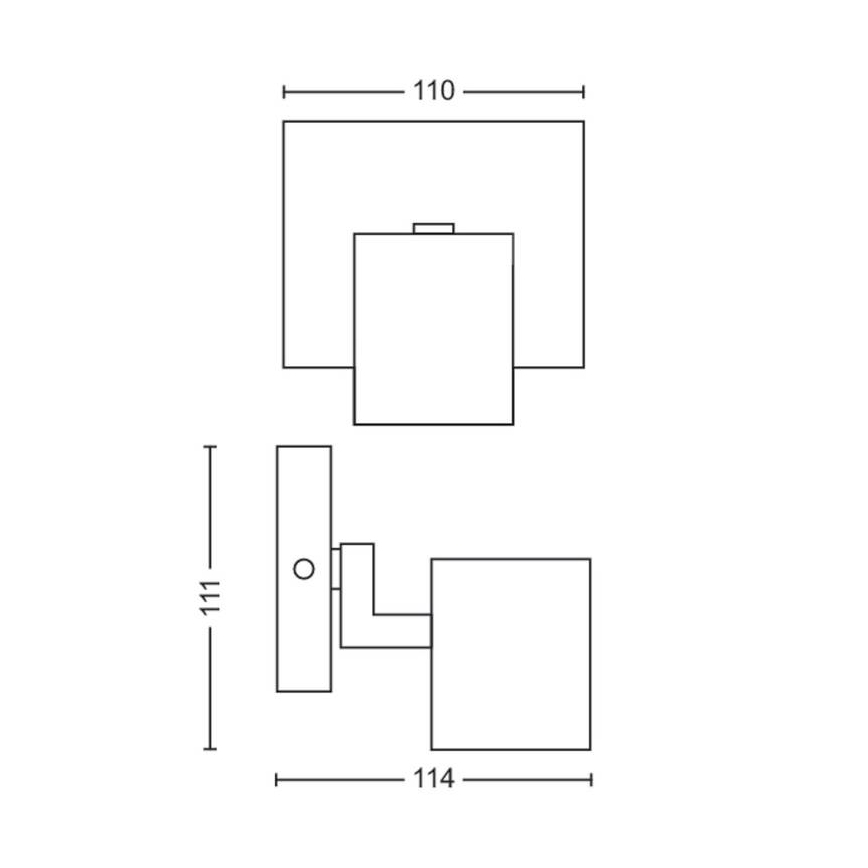 Philips - LED RGBW Stmívatelné bodové svítidlo RUNNER 1xGU10/6,5W/230V 2700-6500K matný chrom