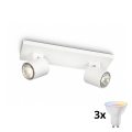 Philips - LED RGBW Stmívatelné bodové svítidlo RUNNER 2xGU10/6,5W/230V 2700-6500K bílá