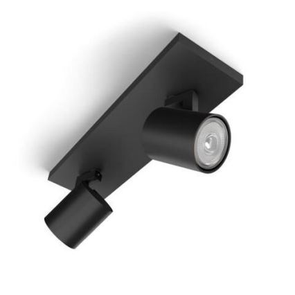 Philips - LED RGBW Stmívatelné bodové svítidlo RUNNER 2xGU10/6,5W/230V 2700-6500K černá