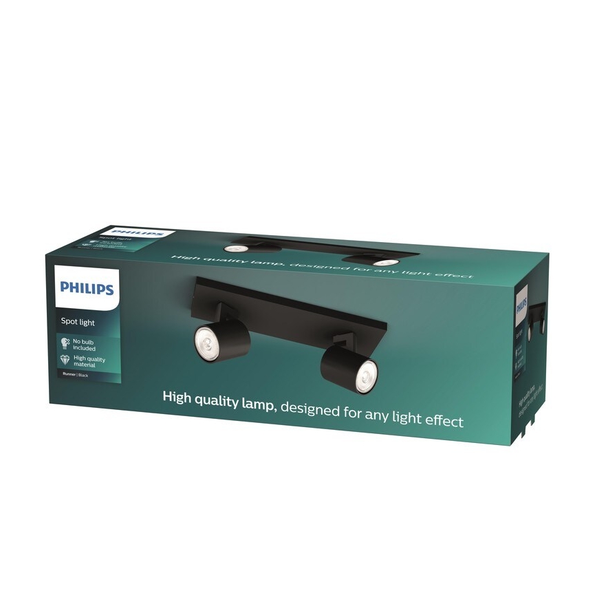 Philips - LED RGBW Stmívatelné bodové svítidlo RUNNER 2xGU10/6,5W/230V 2700-6500K černá