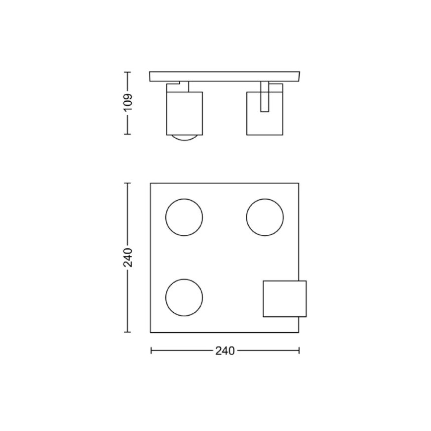 Philips - LED RGBW Stmívatelné bodové svítidlo RUNNER 4xGU10/6,5W/230V 2700-6500K bílá