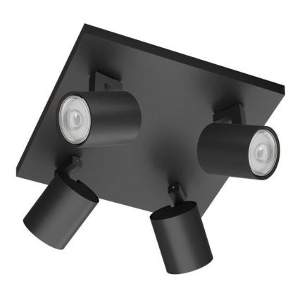 Philips - LED RGBW Stmívatelné bodové svítidlo RUNNER 4xGU10/6,5W/230V 2700-6500K černá