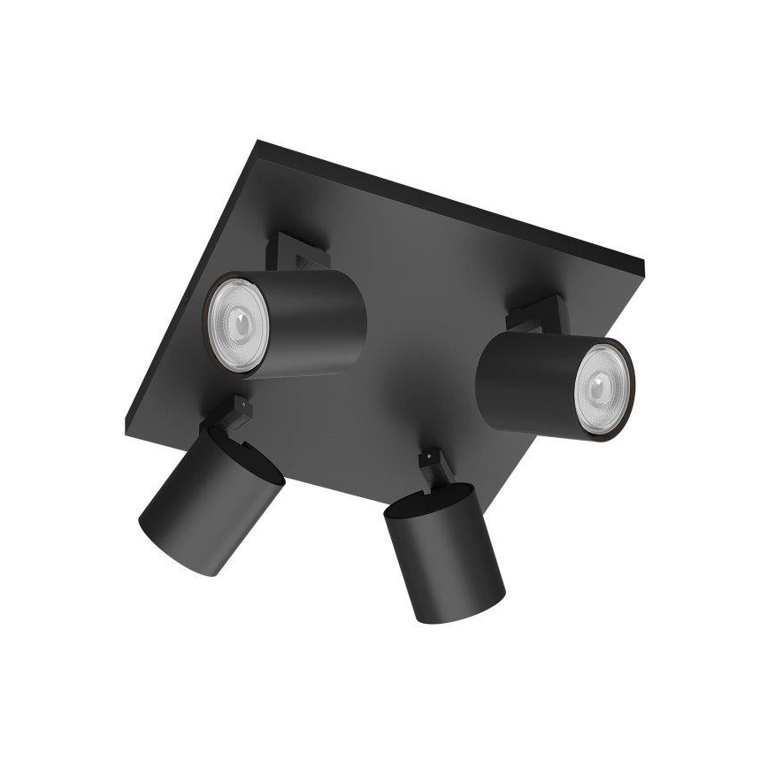 Philips - LED RGBW Stmívatelné bodové svítidlo RUNNER 4xGU10/6,5W/230V 2700-6500K černá