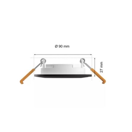 Philips - LED RGBW Stmívatelné koupelnové podhledové svítidlo Hue SLIM LED/8,3W/230V 2000-6500K IP44 černá