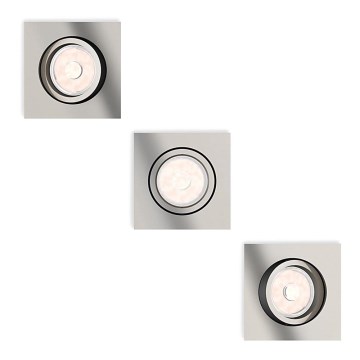 Philips - LED RGBW Stmívatelné podhledové svítidlo DONEGAL 3xGU10/4,8W/230V + dálkové ovládání