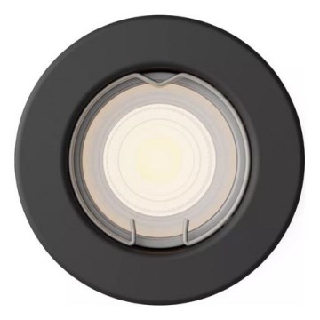 Philips - LED RGBW Stmívatelné podhledové svítidlo PERIDOT 1xGU10/6W/230V černá + dálkové ovládání