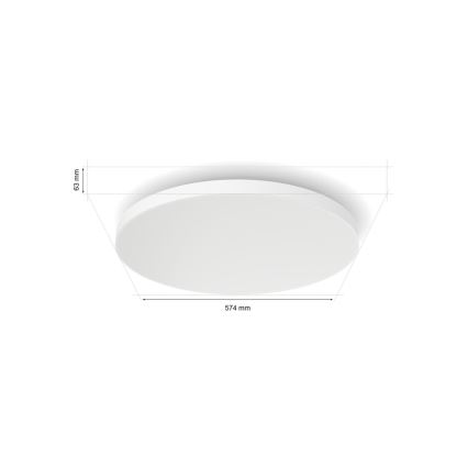 Philips - LED RGBW Stmívatelné stropní svítidlo Hue DATURA LED/67W/230V 2000-6500K