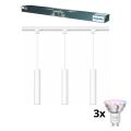 Philips - LED RGBW Stmívatelný lustr na lanku v lištovém systému EASYLINK HUE 3xGU10/4,7W/230V 2200-6500K 1m bílá