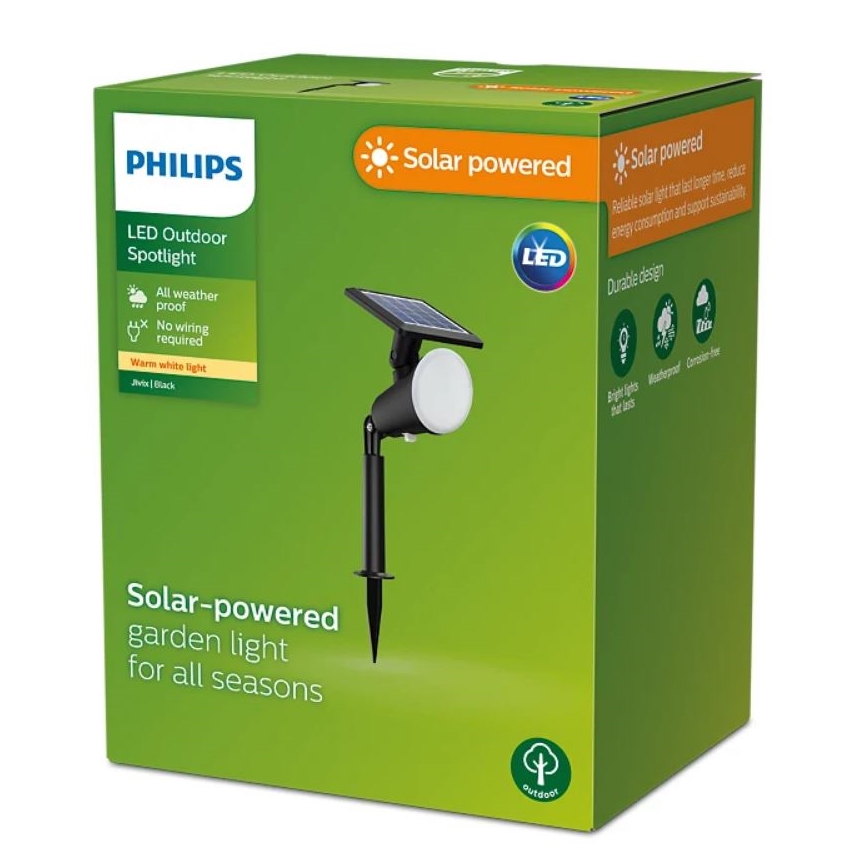 Philips - LED Solární bodové svítidlo JIVIX LED/1,4W/3,7V IP44
