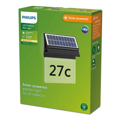 Philips - LED Solární domovní číslo ENKARA LED/0,2W/3,7V 1800 mAh IP44