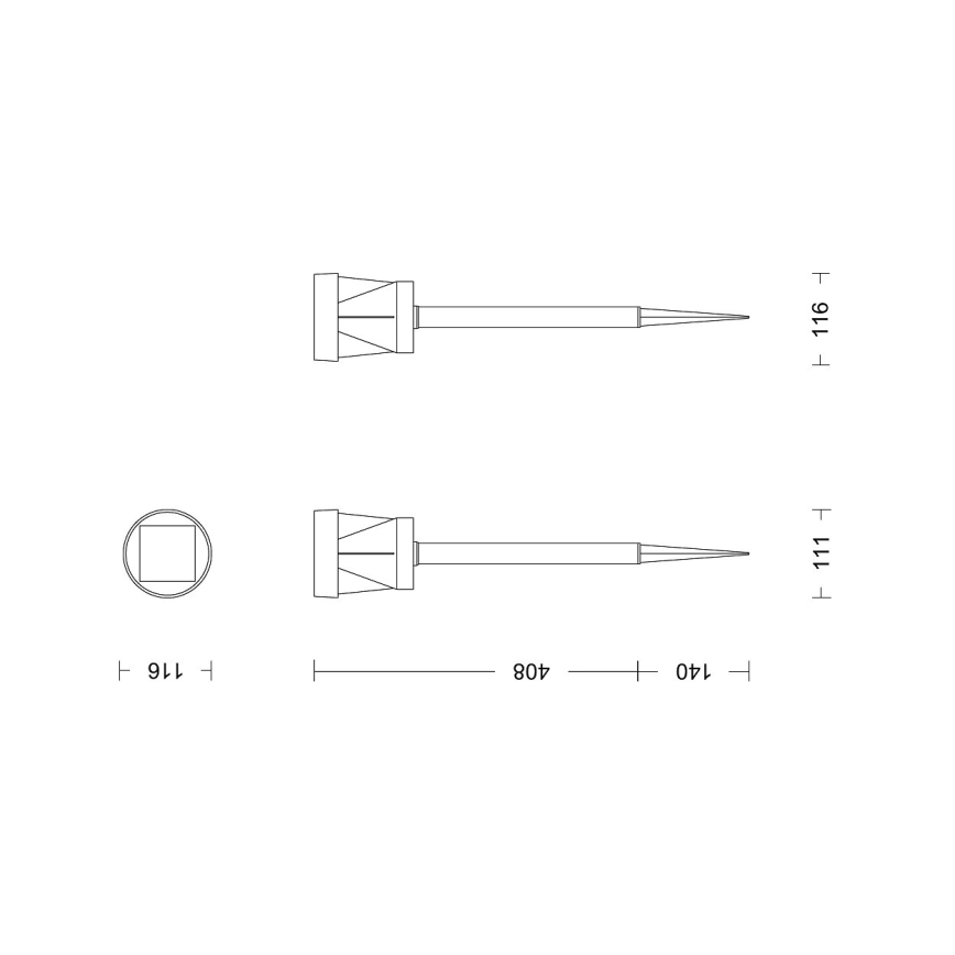 Philips - LED Solární lampa AVERY LED/1,8W/3,7V 2700K IP44