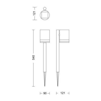 Philips - LED Solární lampa FYCE LED/1,5W/3,7V IP44