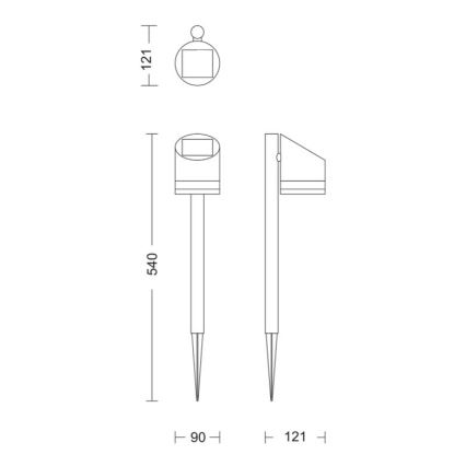 Philips - LED Solární lampa FYCE LED/1,5W/3,7VIP44