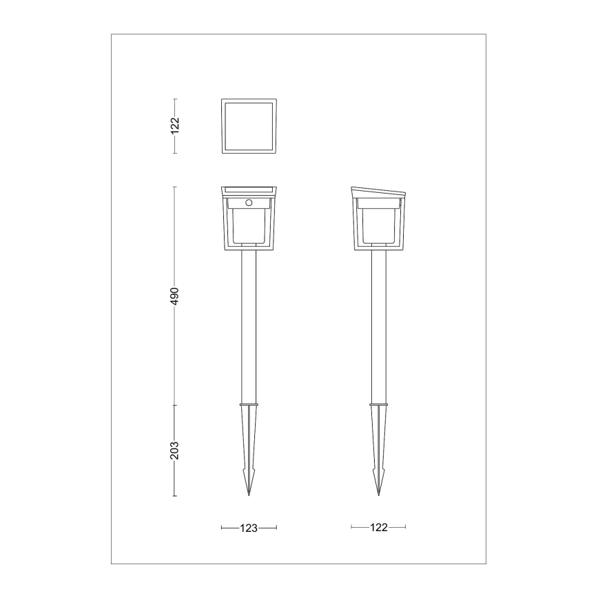 Philips - LED Solární lampa se senzorem BLAISE LED/1,5W/3,7V 3000K IP44