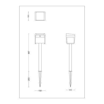 Philips - LED Solární lampa se senzorem EZRA LED/1,8W/3,7V 3000K IP44